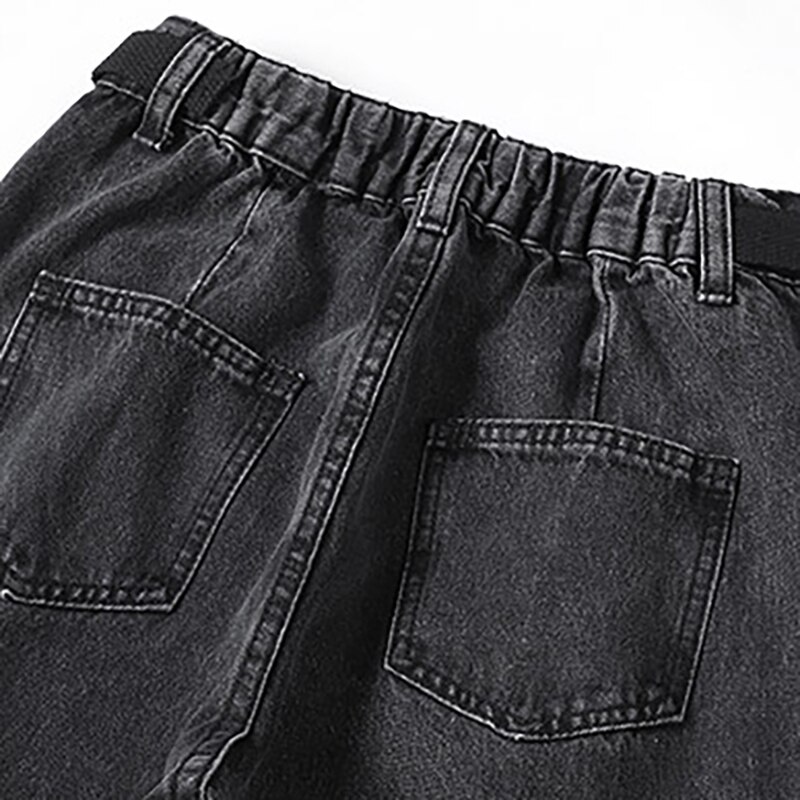 Calças de brim azuis 2020 outono casual calças de perna larga cintura solta e fina harem calças fashionwomen calças tendência