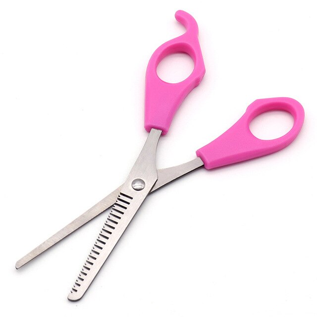 Stainless Steel Hairdressing Scissors Scissors Short Flat Cut Bangs Scissors Hairdressing Tools Family Hairdressing Scissors: pink Thinning