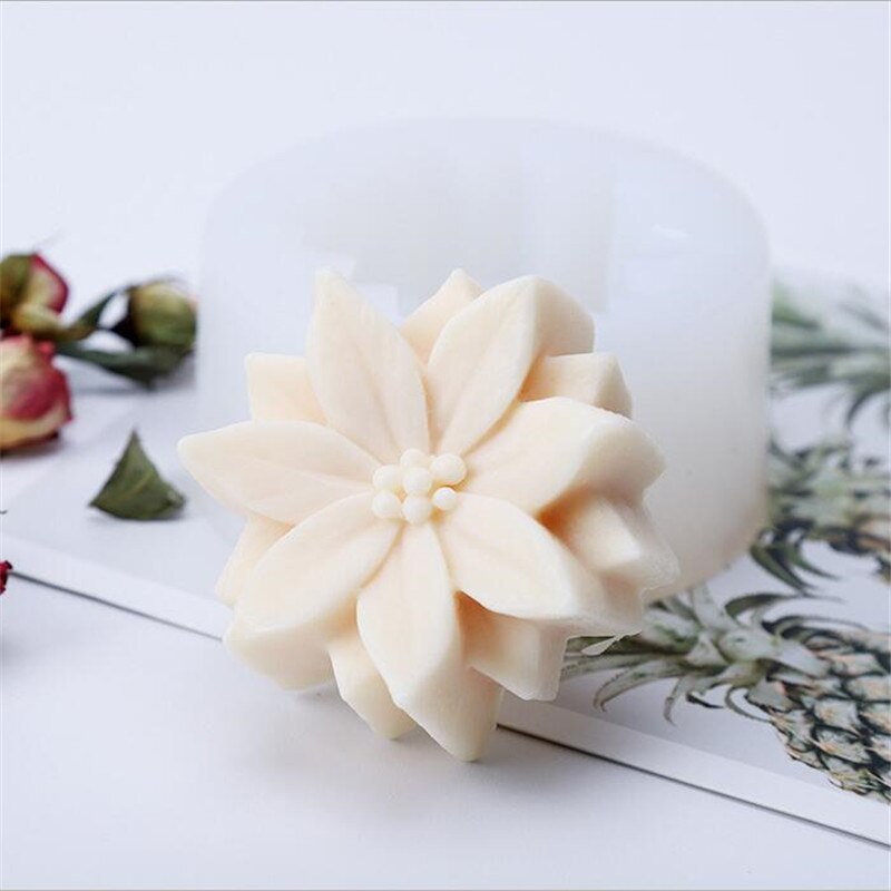 Bloem Kaars Mallen Zeep Siliconen Mal Diy Aromatherapie Gips Decorating Gereedschap Cake Bakken Moul Hars Ambachten Kaars Maken