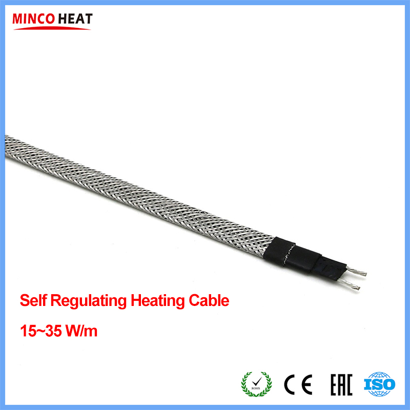 Shielded Ground Wire Selfp-regulating Cable Water Pipeline Heating Freeze Protection 11.6mm width