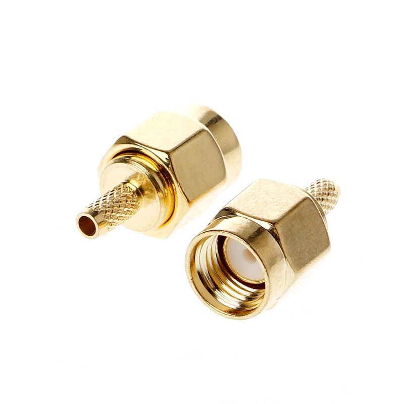 10 sztuk SMA męski zacisk wtyku RG174 RG316 LMR100 kabel RF złącze
