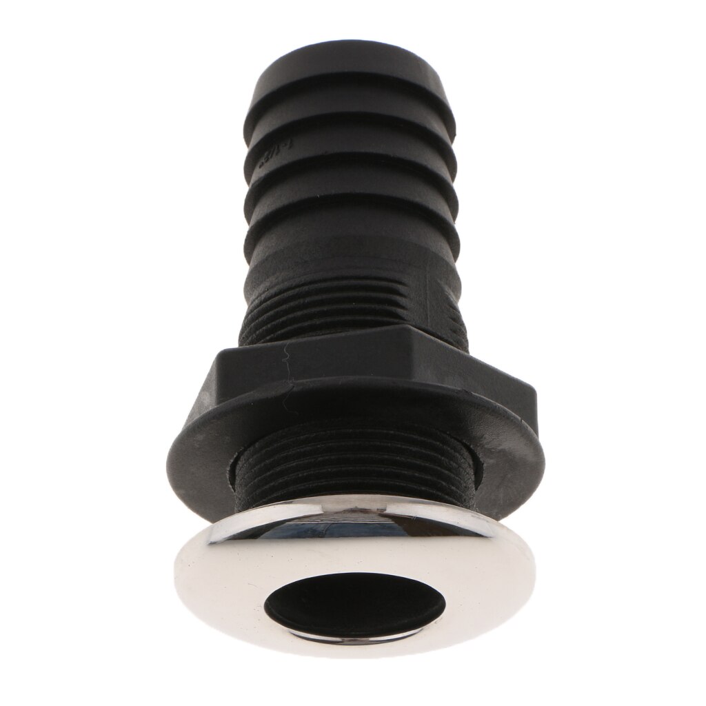 Boat Thru Hull Connector 1-1/2in Thru Hull Fitting Straight ABS Hose...