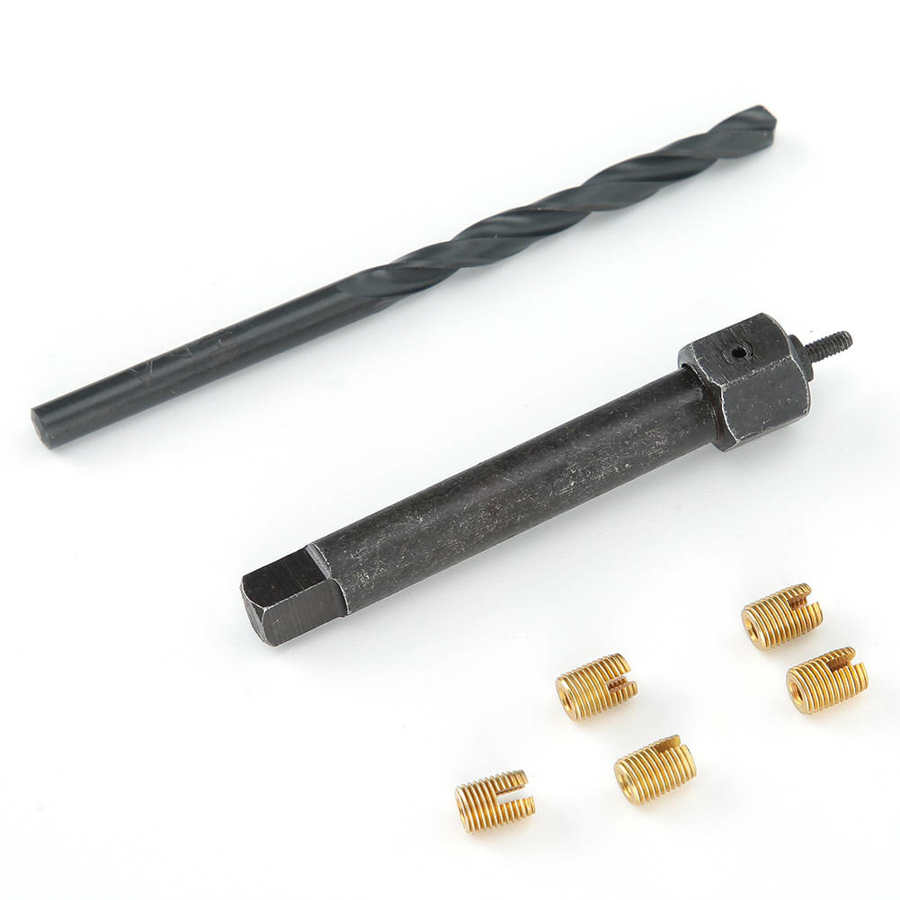 12pcs M2x0 4 Thread Repair Kit Self Tapping Thread Insert Drill Bit Tool+Box