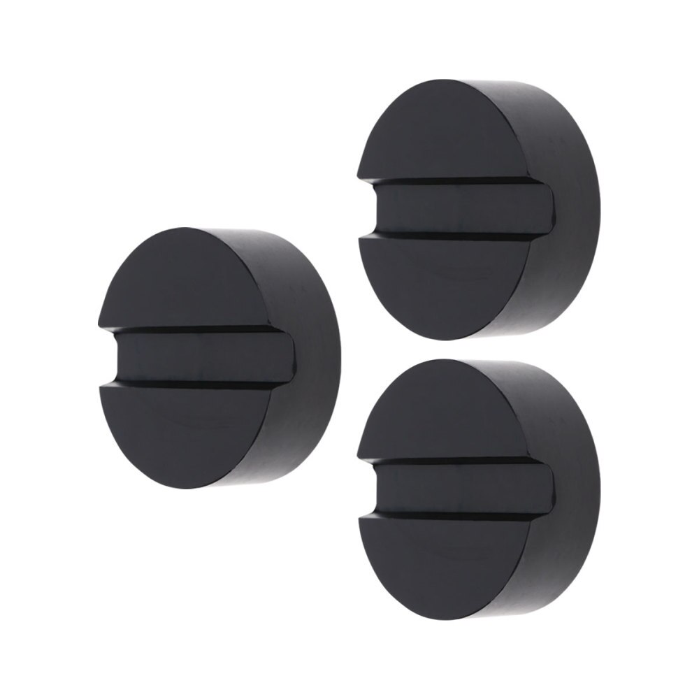 Universal Slotted Rubber Jack Pad Frame Protector: Black 1