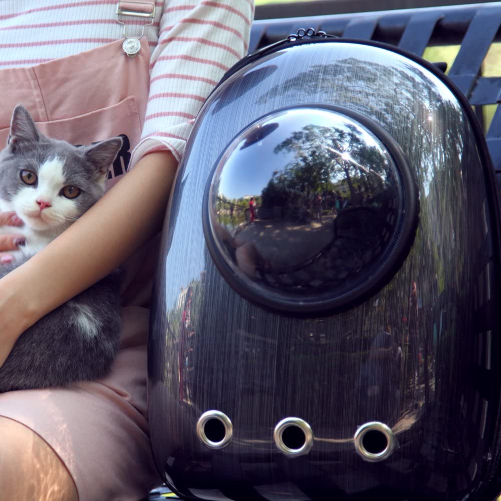 Kattepose åndbar bærbar kæledyrstaske udendørs rejse rygsæk til kat og hund gennemsigtig plads kæledyrs rygsæk kæledyrsværktøj