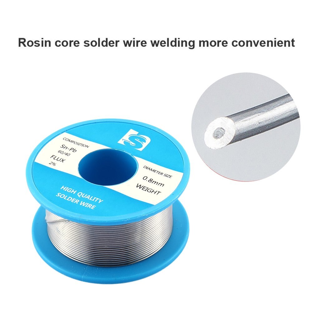 Soldeer Tin 0.8Mm CF-10 Sn-Pb 60/40 Flux 2% Lood Roll Schoon Rosin Lassen Core Solderen Draad flux Reel Buis 50G