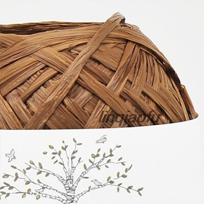 Japansk naturfiber raffia hatpose og papirtråd: D
