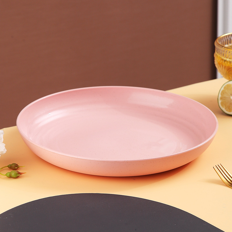 Inyahome onbreekbare dinerborden, herbruikbare borden voor de kantine, geschikt voor vaatwasser en magnetron, gemakkelijk schoon te maken, bpa-vrij, rood.: Paars / 6 inch