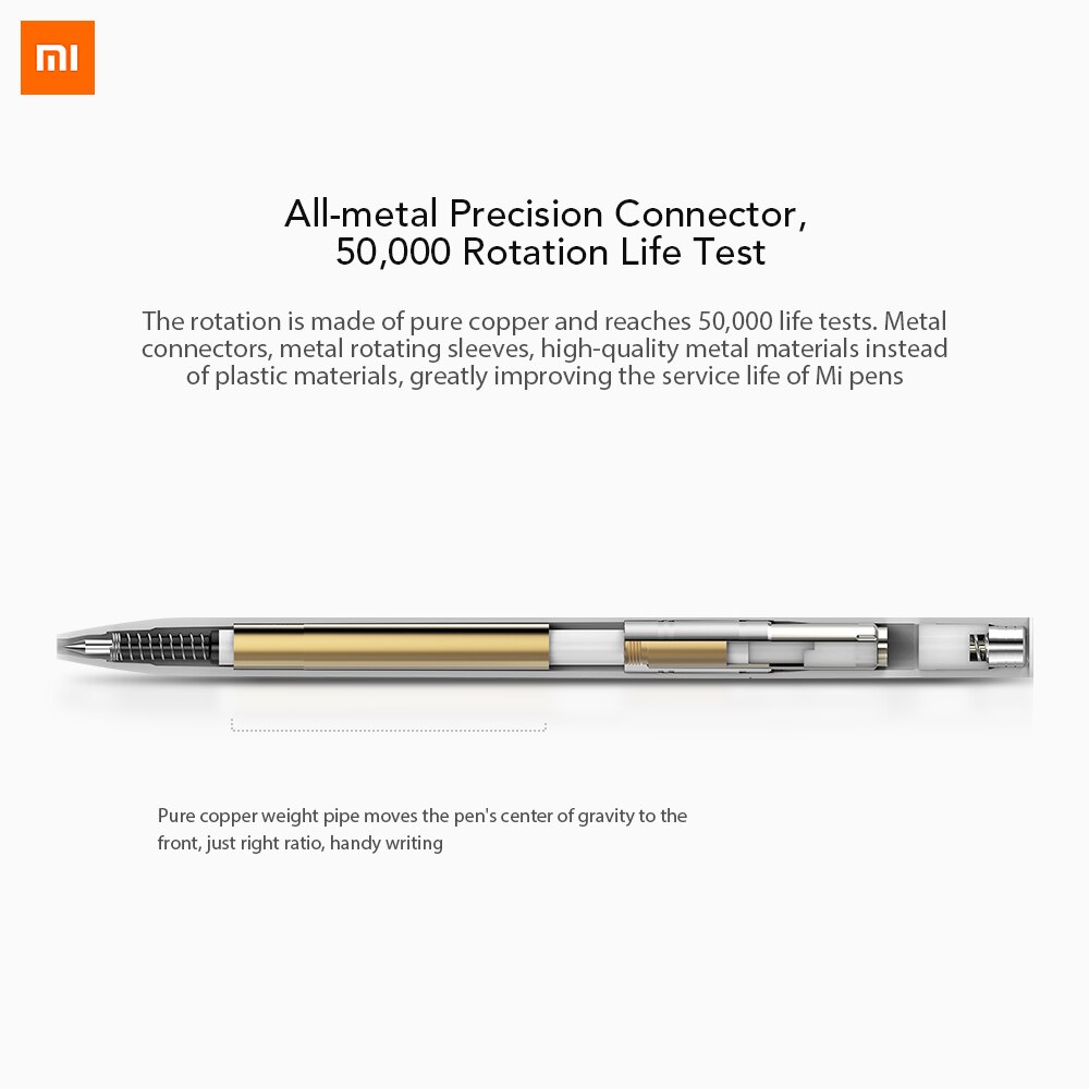 Original Xiaomi Mijia Signing Pen Mi pens with 0.5mm Swiss Refill 143mm Rolling Roller Ball Sign Pen Mi Xiomi Sign Ballpoint Pen