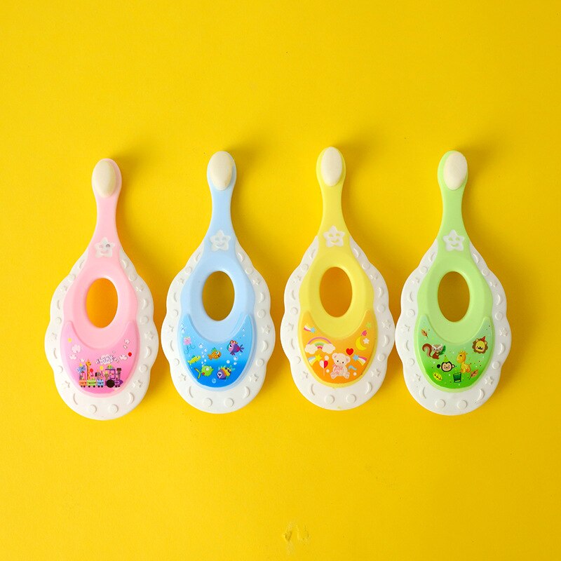 Kids Toothbrush Infant Toothbrush with Handle Silicone Oral Care Cleaning Brush for Toddlers Ages 2-12