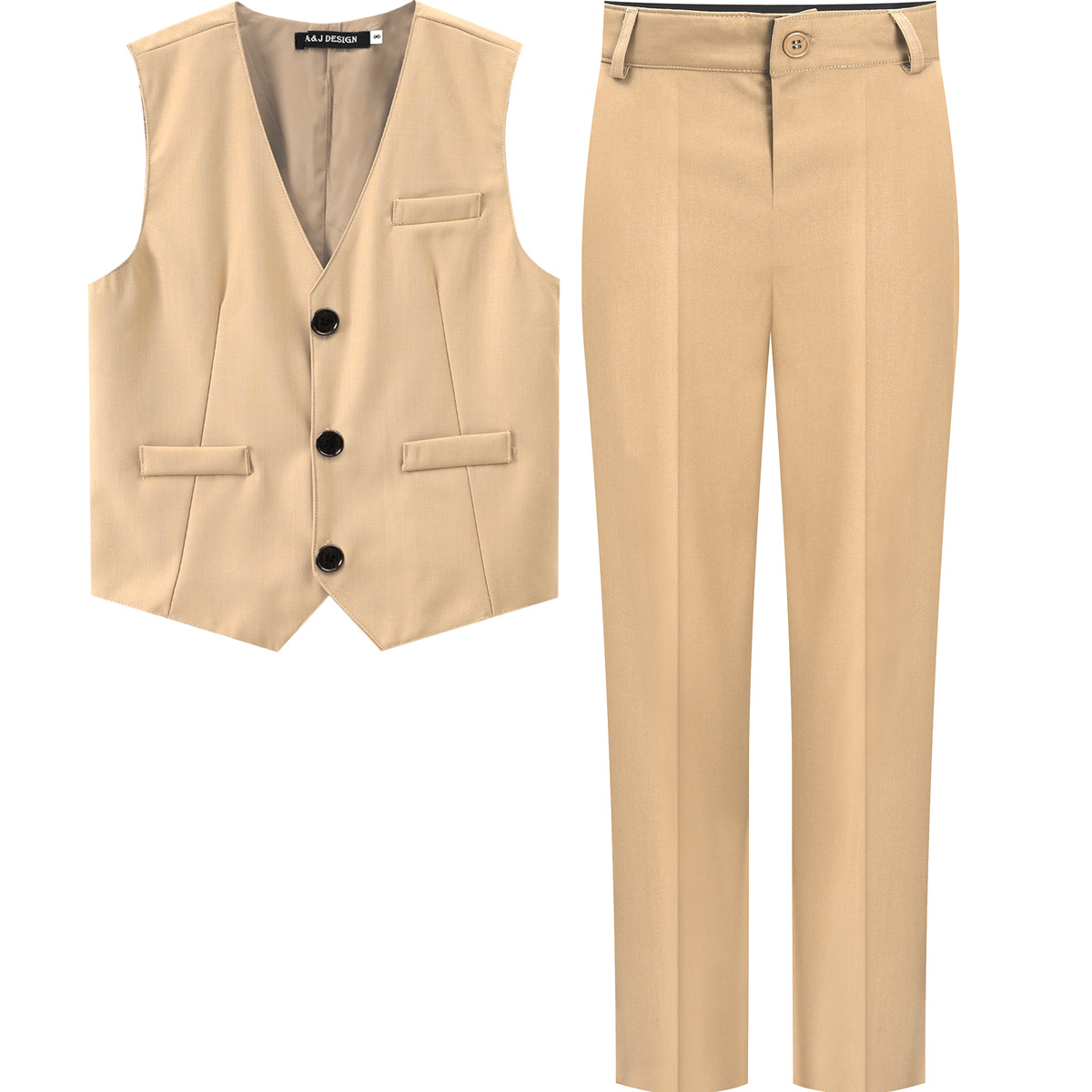 Lito Angels Little Boys smoking outfit, 5-delige slim fit kinderen formele pak set voor bruiloft feest - blazer vest, shirt, verstelbare broek stropdas | blauw, leeftijd 2-7 jaar, Groen, 4 jaar