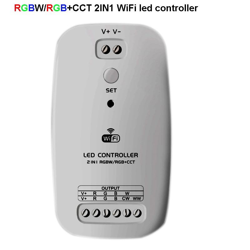 Älykäs wifi led-ohjain rgbw rgb + cct 2 in 1 älykäs valonauhaohjain, yhteensopiva ios- ja android-järjestelmien kanssa