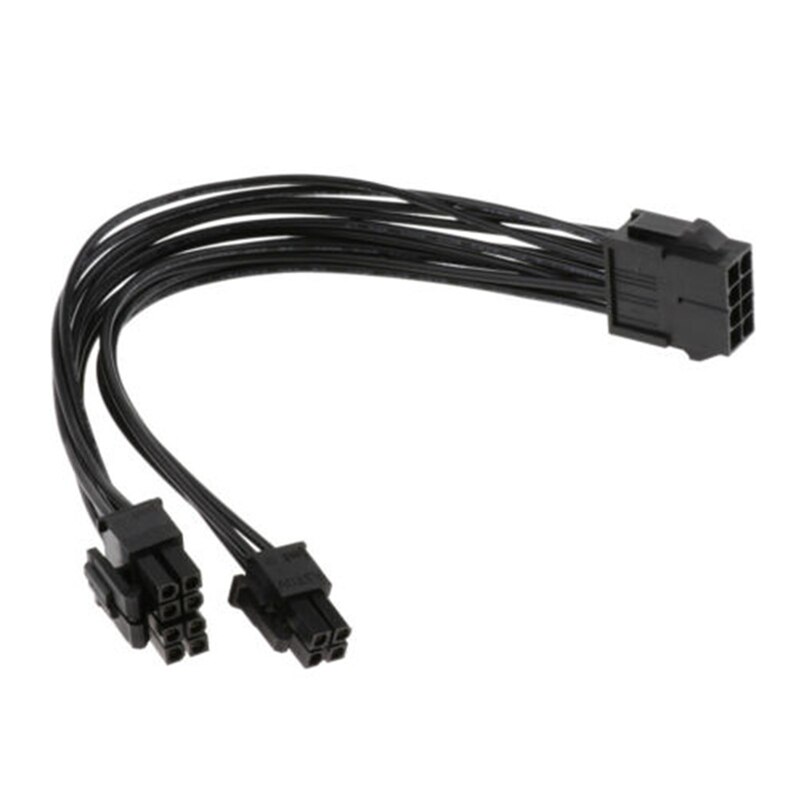2 Pack CPU 8Pin to 8+4Pin Power Supply Extension Cable Cord 20cm Converting 8 Pin CPU Power Wire to 8+4Pin Power Wire