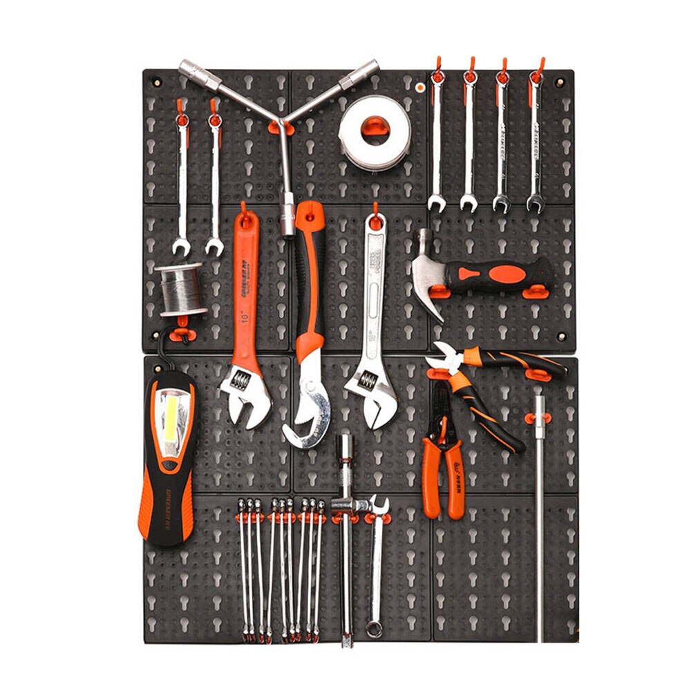 Hardware Tool Hanging Board Garage Workshop Storage Rack Screw wrench Classification Component Shelf Wall-Mounted Tool Organiser