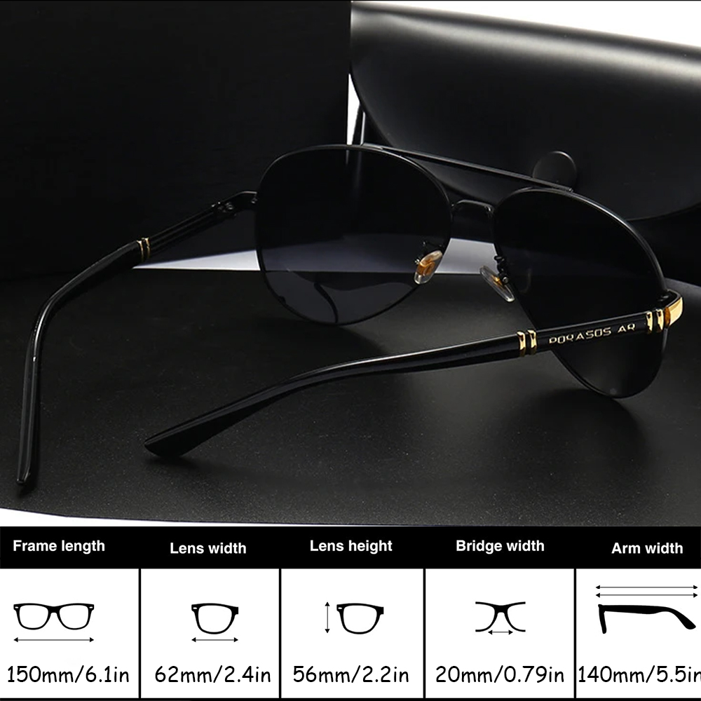 Polarisierte Herren-Sonnenbrille, Flieger-Sonnenbrille für Männer und Frauen, Metallrahmen-Brille für Reisen, Surfen, Fahren, Angeln, UV400