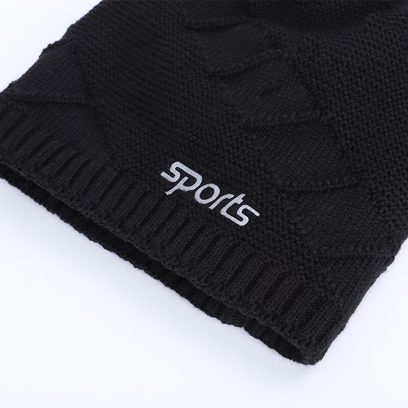 Vinter dame kasket herre kasket far hat sport unisex gorras populære mandlige skullies varm tyk hække kasket 2 stk sæt