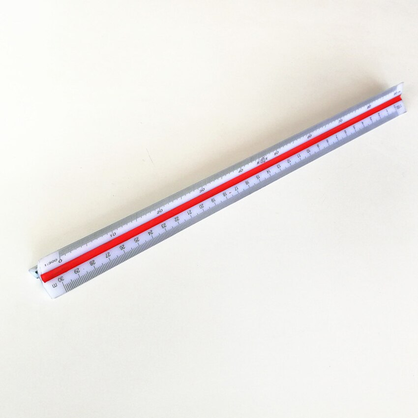 30cm Triangular Scale Ruler Students Study Measuring Gadgets Engineer Drafting Mapping Ruler Multi-function Ratio Ruler