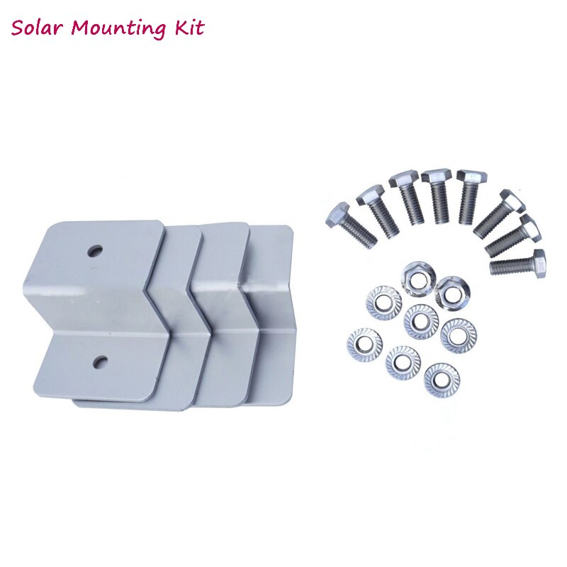Solar System Brackets 4pcs Z style solar end clamp PV Solar Mounting bra... – Grandado