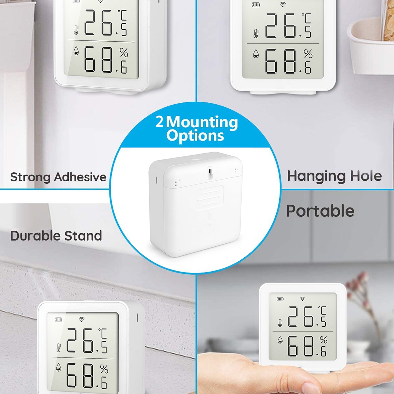 Tuya WIFI Intelligent Thermostat Sensor Wireless Temperature Sensor Home Automation Scene System Compatible with Alexa Smart