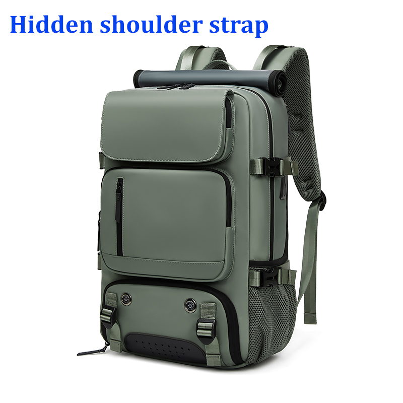 Woman travel backpack,waterproof 16 inch Business Laptop Backpack with Shoe Bag Hidden USB charging port Hiking camping backpack: army green