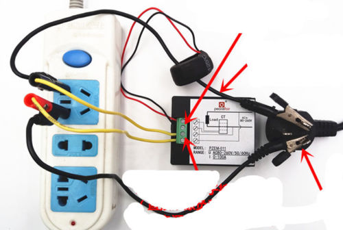 Ac 80 to 260v lcd digital 100a volt watt effektmåler amperemeter voltmeter 110v 220v