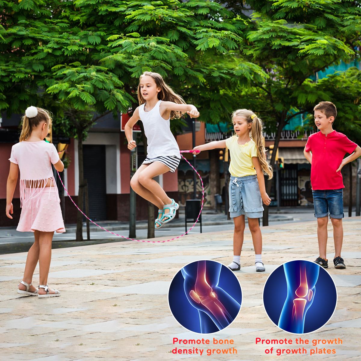 MOVTOTOP 2pcs Jump Ropes Adjustable Tangle-free Skipping Ropes Soft Beaded Ropes Jumping Rope for Teens Toddlers Adults A35