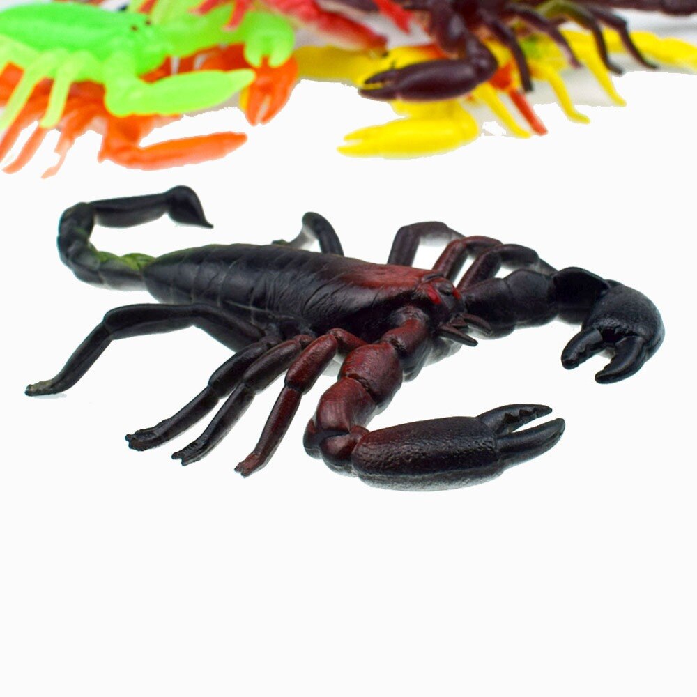 1 PCS Tricky parodie horror tier Weiche Kunststoff Insekten Spielzeug Modell Spinne Skorpion Eidechse Locust Tiere Figuren Büro Streich Spielzeug