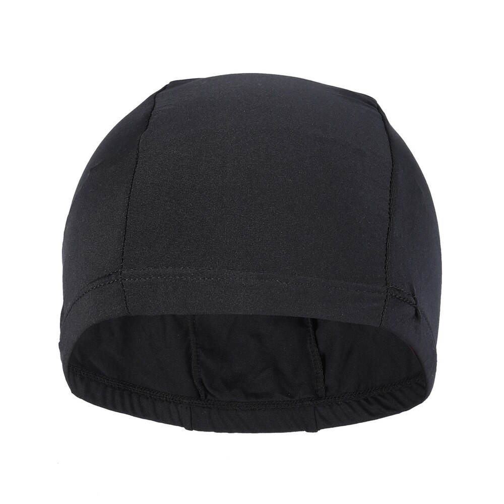 Bonnet de bain pour adultes, en tissu Polyester, pour hommes et Sports aquatiques (bleu clair): Black