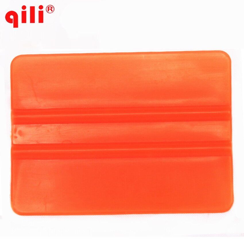 Qili qg -08 mini vindues plastskraber vinduesvisker mini-skraber med størrelse 7.5 x 5.5cm orange lille skraberværktøj