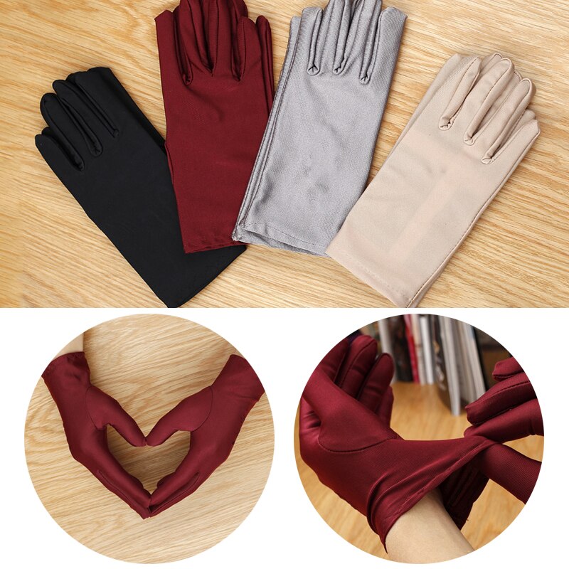 Women Protective Glooves Summer Gloves Men Women Spandex Gloves Ceremonial Gloves Smooth Stretch Solid Elbow Unisex