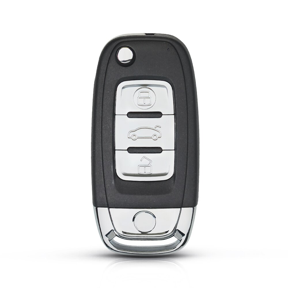 Keyyou 3 knappar modifierad filp fällbar fjärrnyckel skal fodral för vw/volkswagen caddy eos golf jetta beetle polo up tiguan touran