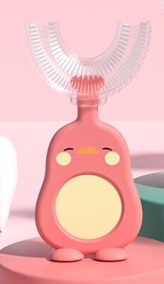 Leuke Cartoon Kids U-Vormige Tandenborstel Kind Siliconen Borstel Veiligheid Materiaal 360 Tandenborstel Floss Kinderen Tandenborstel U: 3