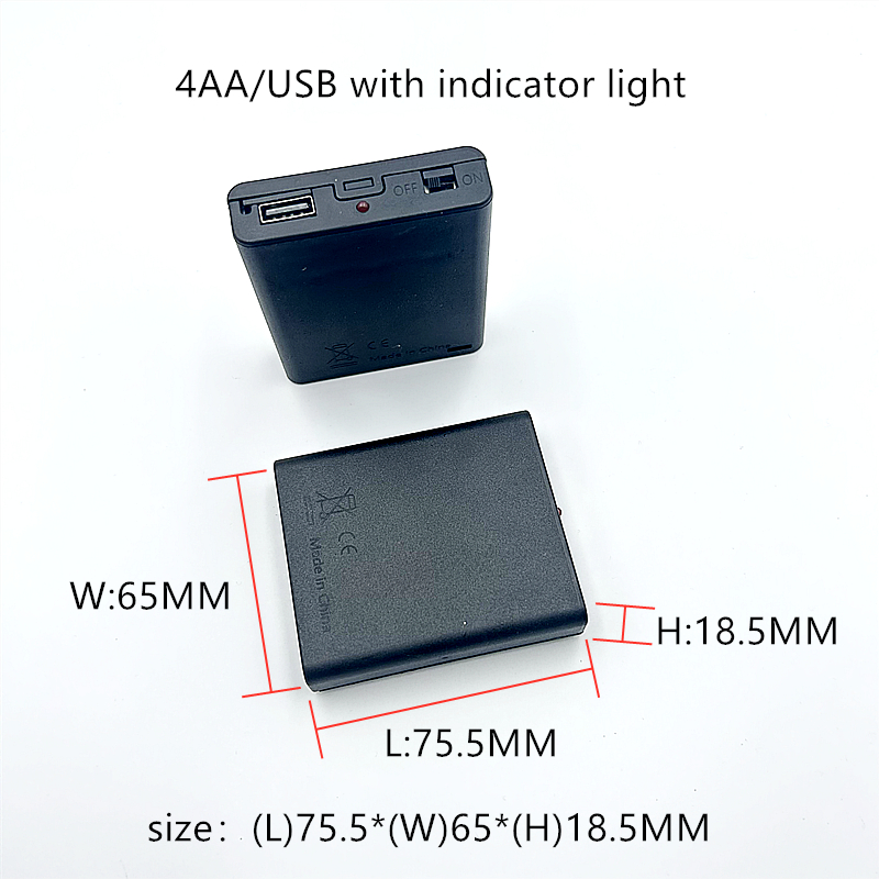 Portable Mini 2 3 4 6 8 x AA Battery Holder Storage Box Case USB Power Supply Battery Box For LED Strip Light
