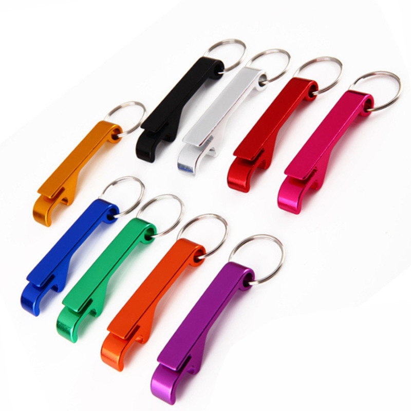 Apribottiglie portatile per birra portachiavi 4 In 1 apribottiglie per birra In alluminio tascabile 6 colori regali per bomboniere per matrimoni
