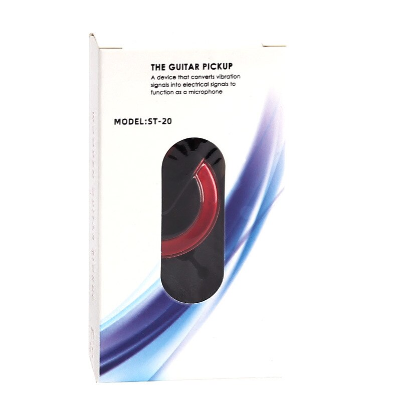 Gitaar Pickup Professionele Piezo Contact Microfoon Pickup Voor Akoestische Snaarinstrument Gitaar Viool Banjo Accessoires: red with box