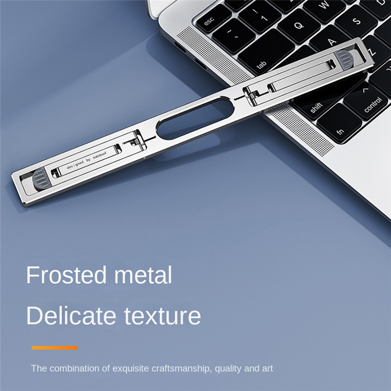 Aluminum Vertical Laptop Stand for MacBook Air Pro Adjustable Holder Riser Foldable Portable Notebook Stand Gray