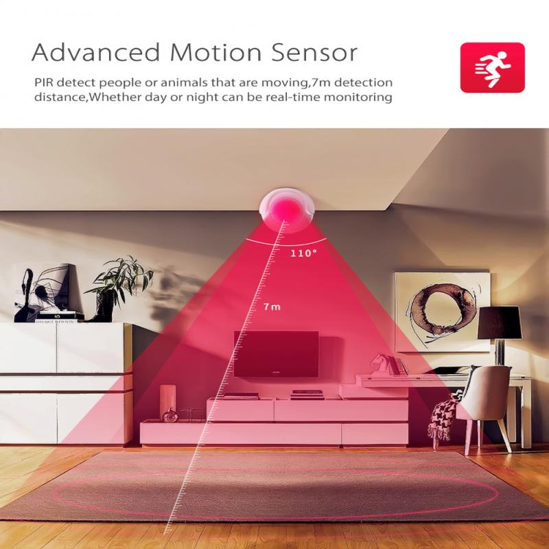 Détecteur de mouvement PIR WiFi intelligent, détecteur de maison intelligent Compatible IFTTT pour commande vocale, sans Hub