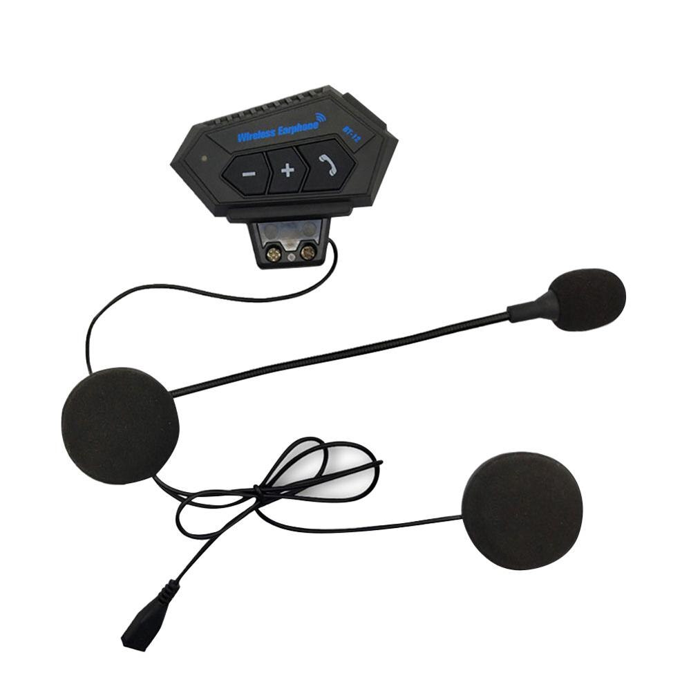 Motorcykel samtaleanlæg multifunktionelt trådløst bluetooth hjelm headset med indbygget højttaler håndfrit opkald høretelefon hovedtelefoner
