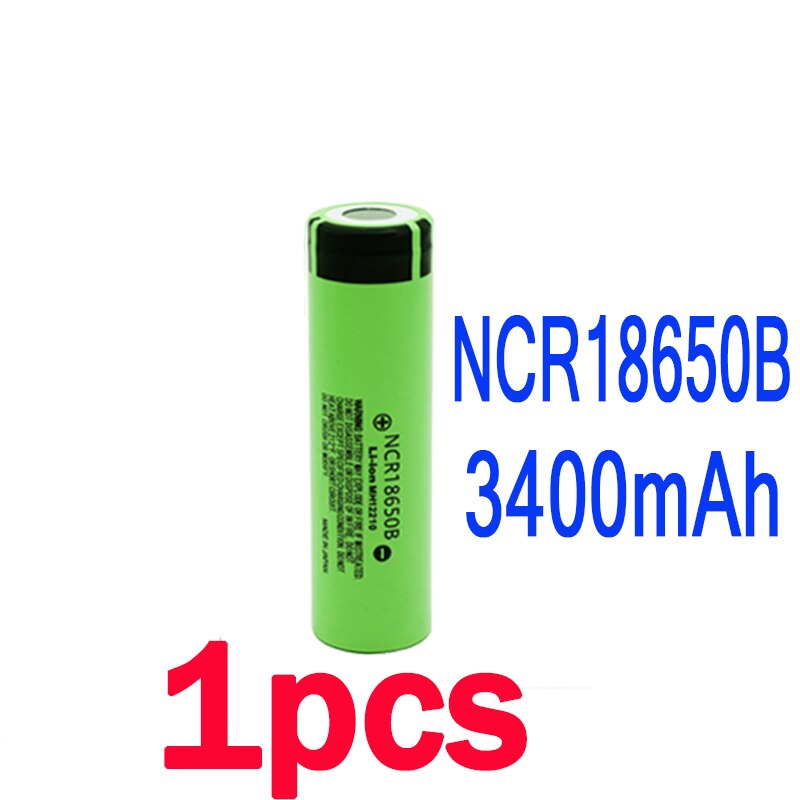 Baterías recargables originales 18650 NCR18650B 3,7 v 3400mah 18650, batería de repuesto de litio para linterna, cargador de baterías: Amarillo