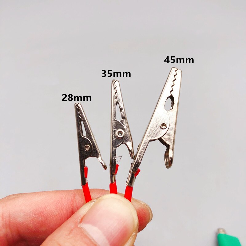 10pc Alligator Clips Electrical DIY Test Leads Alligator Double-ended Crocodile Clips Roach Clip Test Jumper Wire 28mm 35mm 45mm