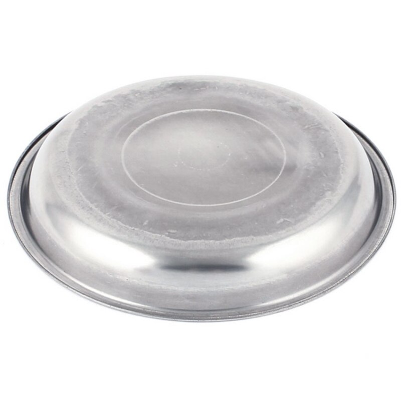 (18cm) Stainless Steel Round Shallow Silver Plate Flatware Cutlery Kitchen Steel