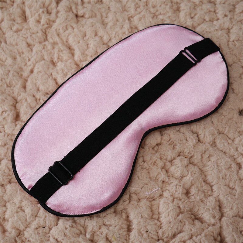 Pure Silk Sleep Rest Eye Mask Padded Shade Cover Travel Relax Aid Blindfolds