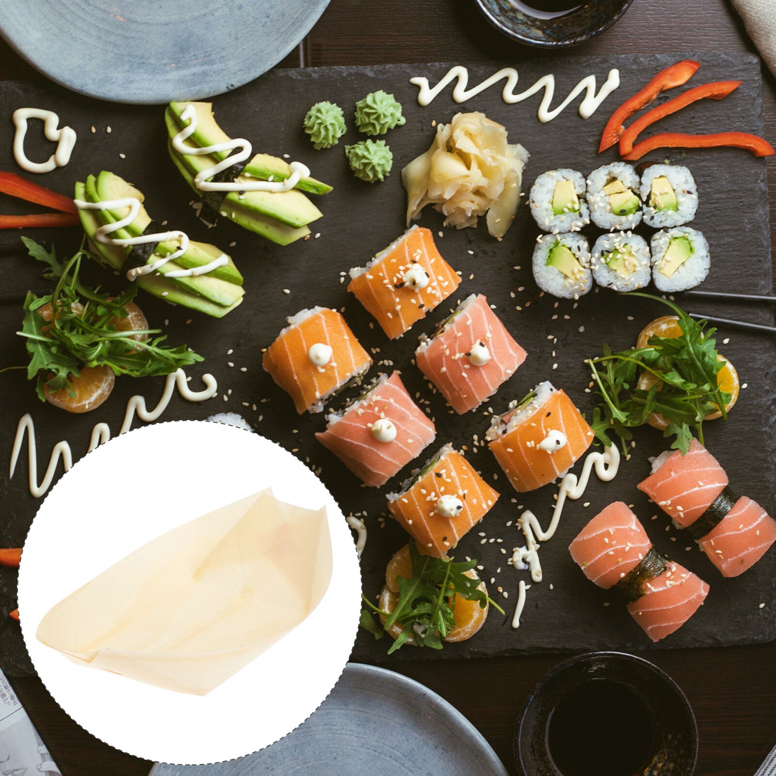 50pcs Wooden Tableware Snack Containers Disposable Food Containers Snack Bowl: 5 inch13.5X7.7X3.5CM