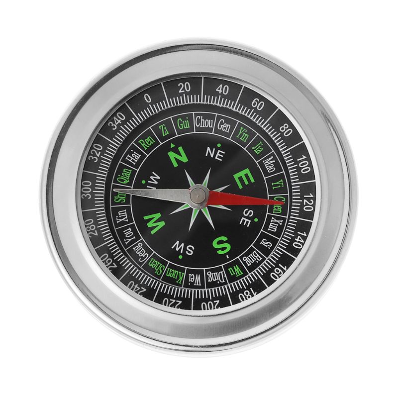 Stainless Steel Compass Outdoor Portable Pocket Compass Camping Hiking Navigation Tool