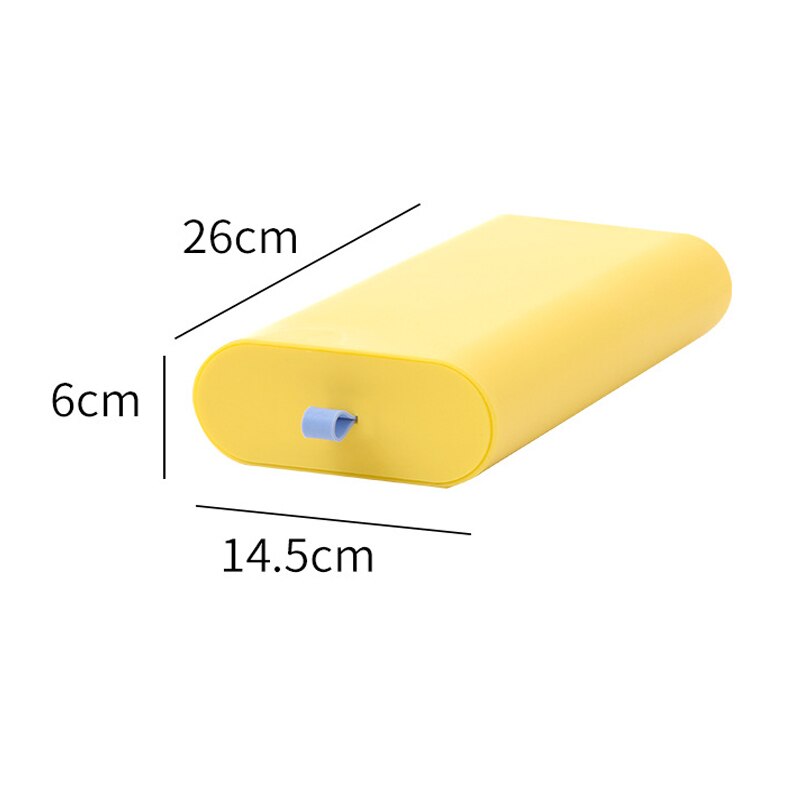 Drawer Box Under Desk Invisible Paste Home Office Table Small Things Storage Container Plastic Cosmetic Organizer C92: yellow L