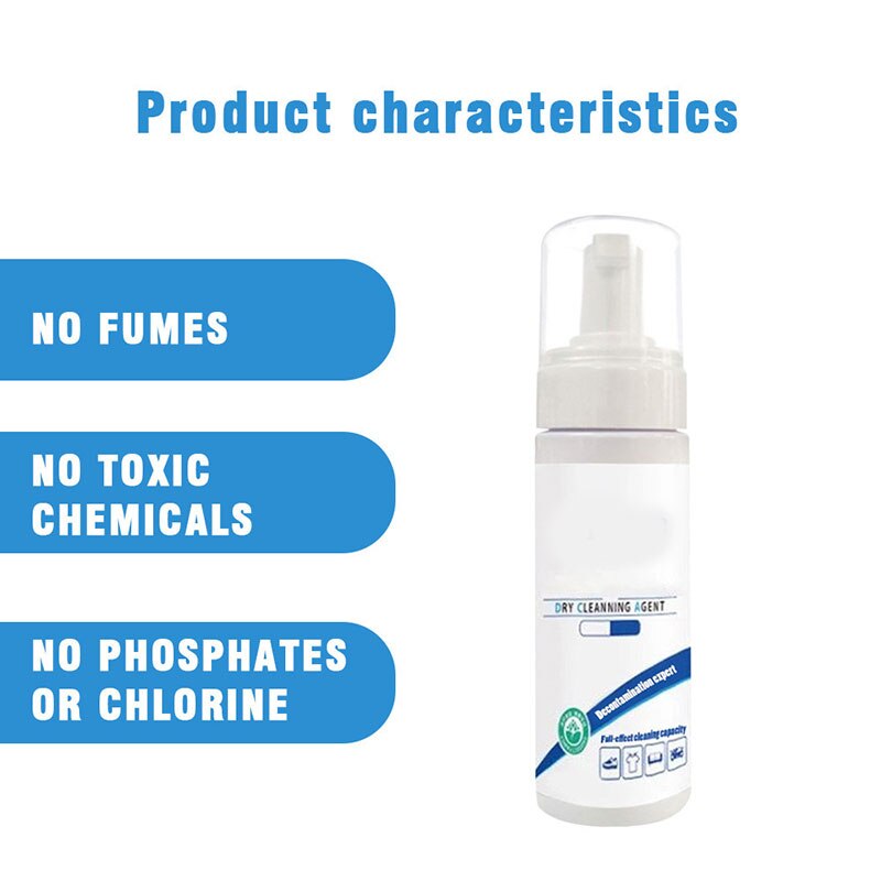 Suministros de limpieza de espuma, sin agua, 30/100ml, para ropa, zapatos, bolsas, hogar, SASW666