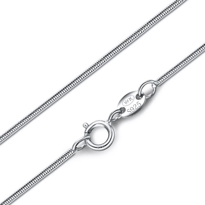 Echt 925 Sterling Zilveren Ketting Kettingen Voor Vrouwen Ketting Fijne Sieraden Accessoires Box Ingots Snake Bar Singapore Link Kettingen: SNAKE CHAIN 0.7mm / 45cm