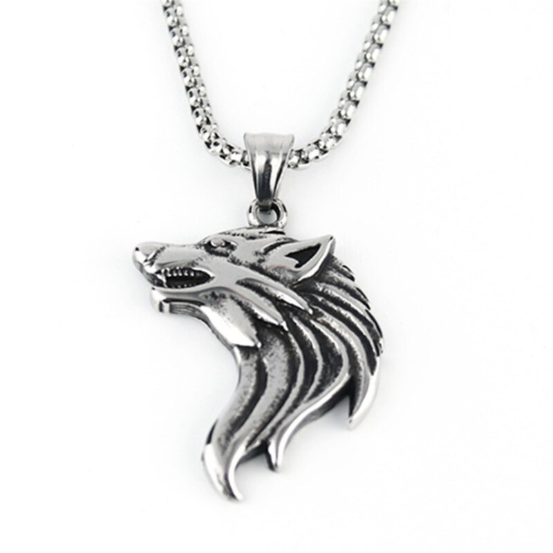 Punk Brave Men Wolf Tooth Pendant Necklaces Men Jewelry Fang Tooth Amulet Pendant Necklaces XLCT009: Default Title