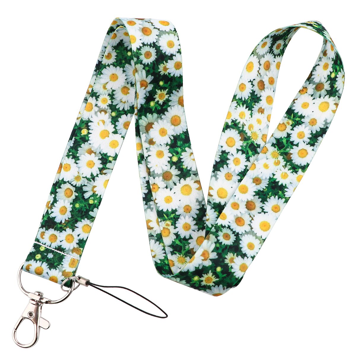 CB1427 Nekkoord Lanyards Opknoping Touw Voor Telefoon Toetsen Leuke Daisy Flower Mobiele Telefoon Sleutelhanger Student Badge Houder Lanyard