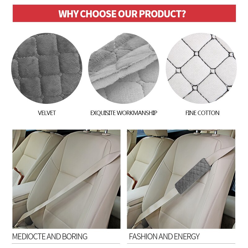 Soft Car Seat Belt Cover Universal Auto Seat Belt Covers Warm Plush Shoulder Cushion Protector Safety Belts Shoulder